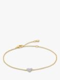 Monica Vinader Lab Grown Diamond Heart Chain Bracelet, Gold