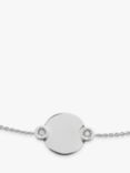 Monica Vinader Lab Grown Diamond Engravable Chain Bracelet, Silver
