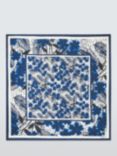 Weekend MaxMara Panaro Leaf Print Silk Square Scarf, Ultramarine