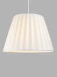 John Lewis Oratorio Silk Tapered Lampshade, White