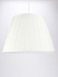 John Lewis Oratorio Silk Tapered Lampshade, White