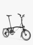 Brompton P Line 12-Speed Mid Handlebar Folding Bike, Midnight Black