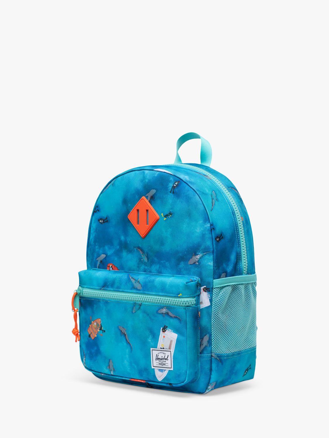 Herschel Supply Co. Kids' Shark Print Backpack, Blue/Multi