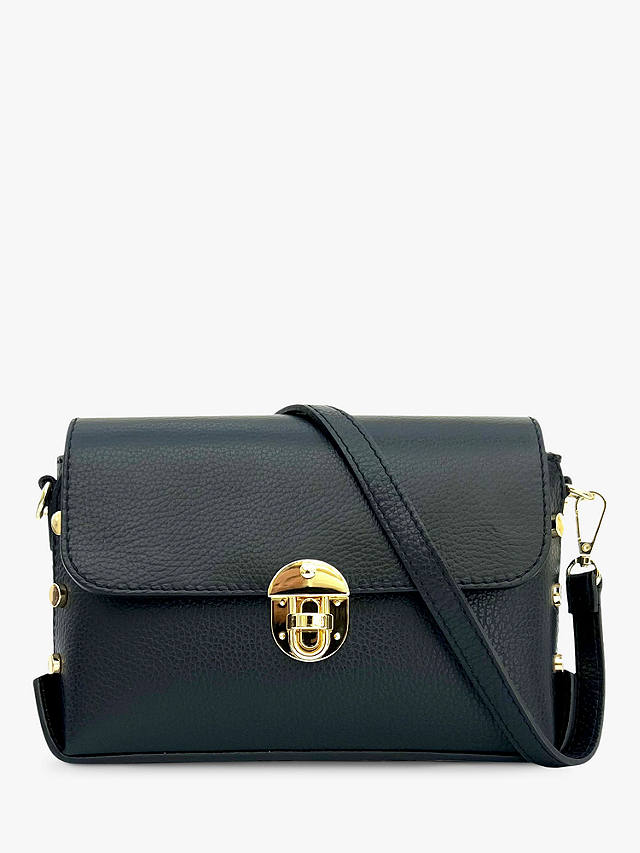 Apatchy The Bloxsome Chain Strap Leather Cross Body Bag, Black