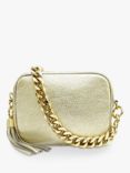 Apatchy Chain Strap Leather Cross Body Bag, Gold