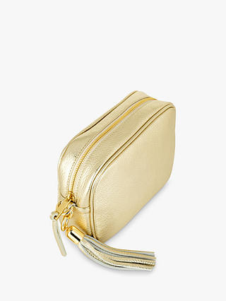 Apatchy Chain Strap Leather Cross Body Bag, Gold