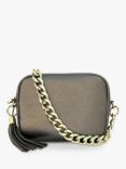 Apatchy Chain Strap Leather Cross Body Bag, Bronze