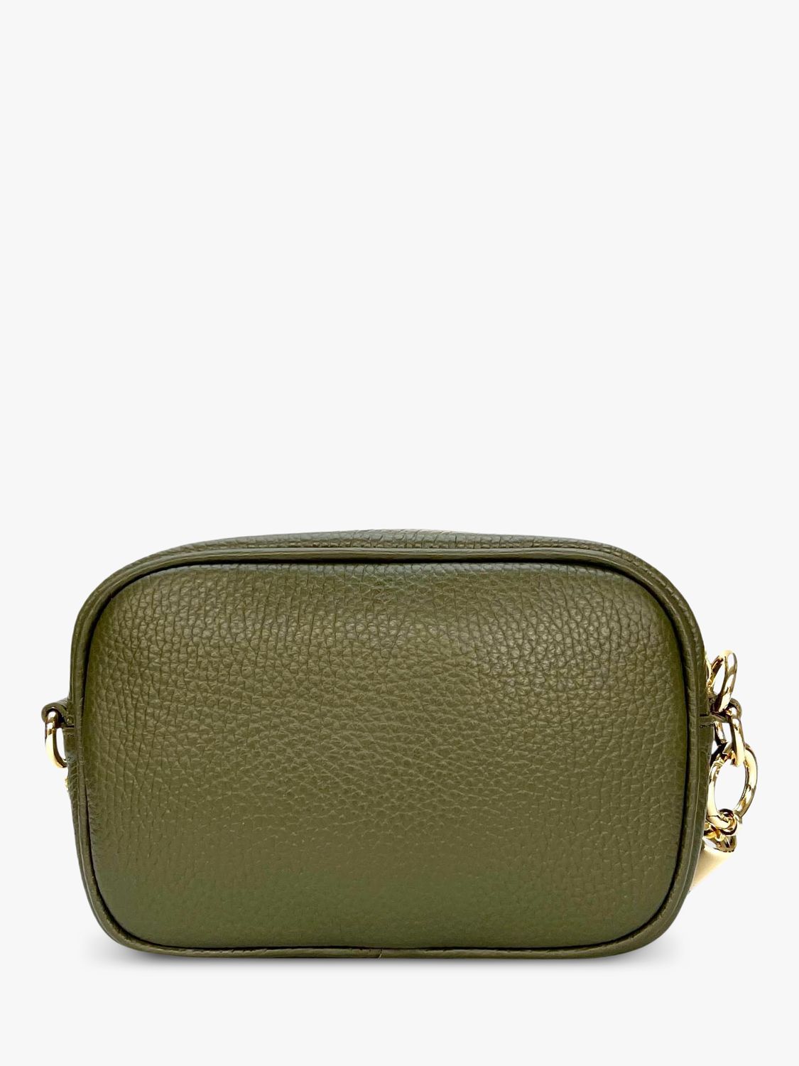Apatchy The Mini Tassel Leather Crossbody Phone Bag, Olive Green