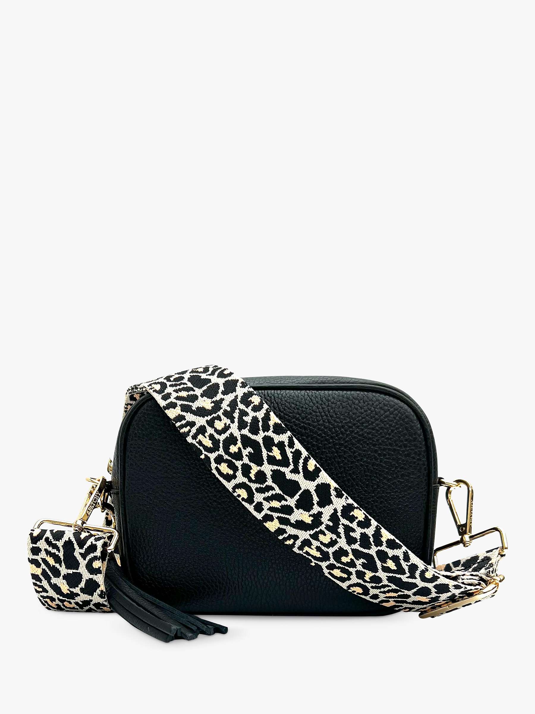 Buy Apatchy Cheetah Print Strap Leather Crossbody Bag, Black/Multi Online at johnlewis.com