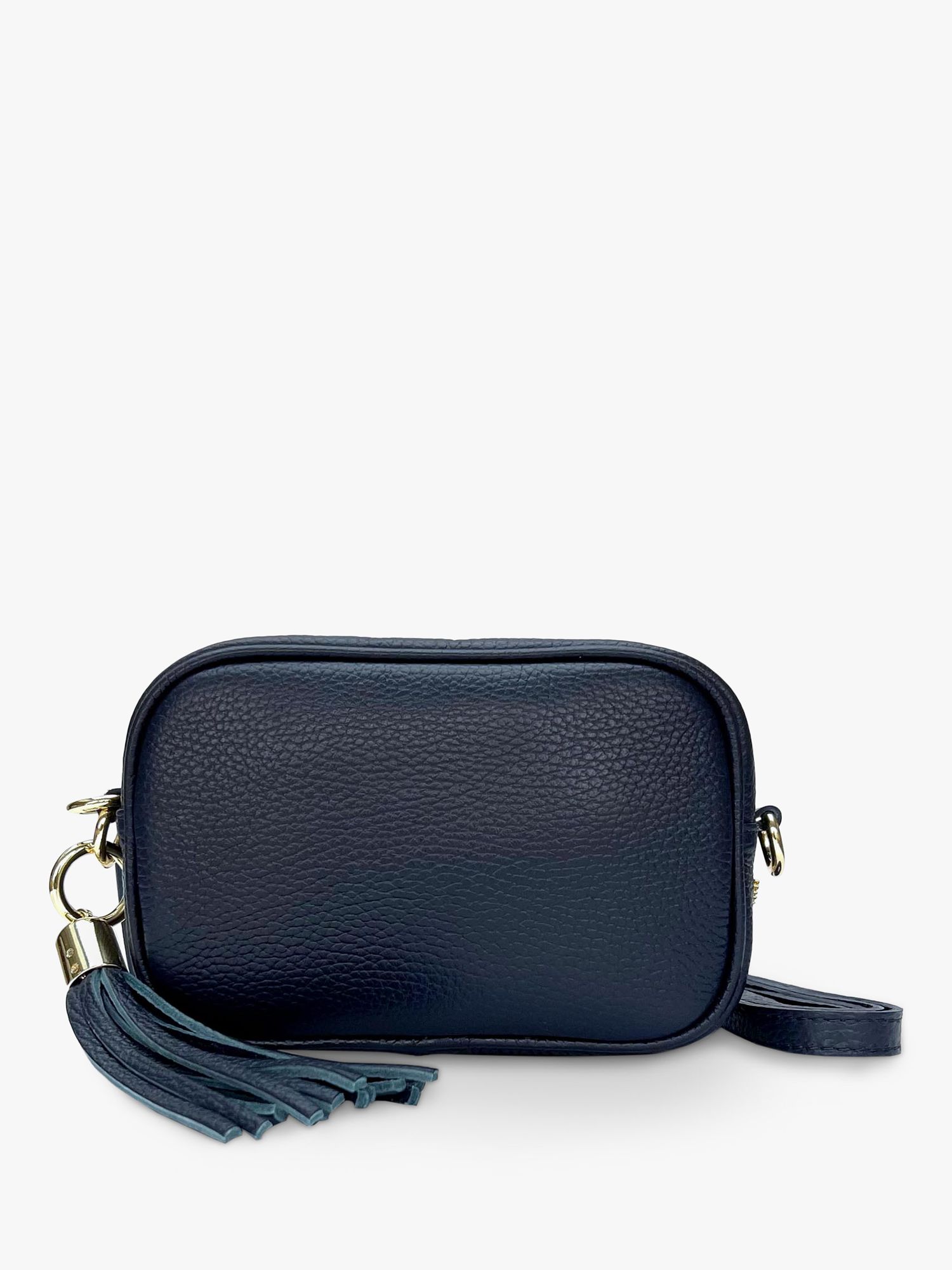 Apatchy The Mini Tassel Leather Crossbody Phone Bag, Navy at John Lewis ...