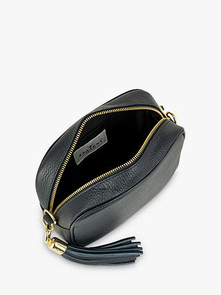 Apatchy Leather Crossbody Bag, Navy