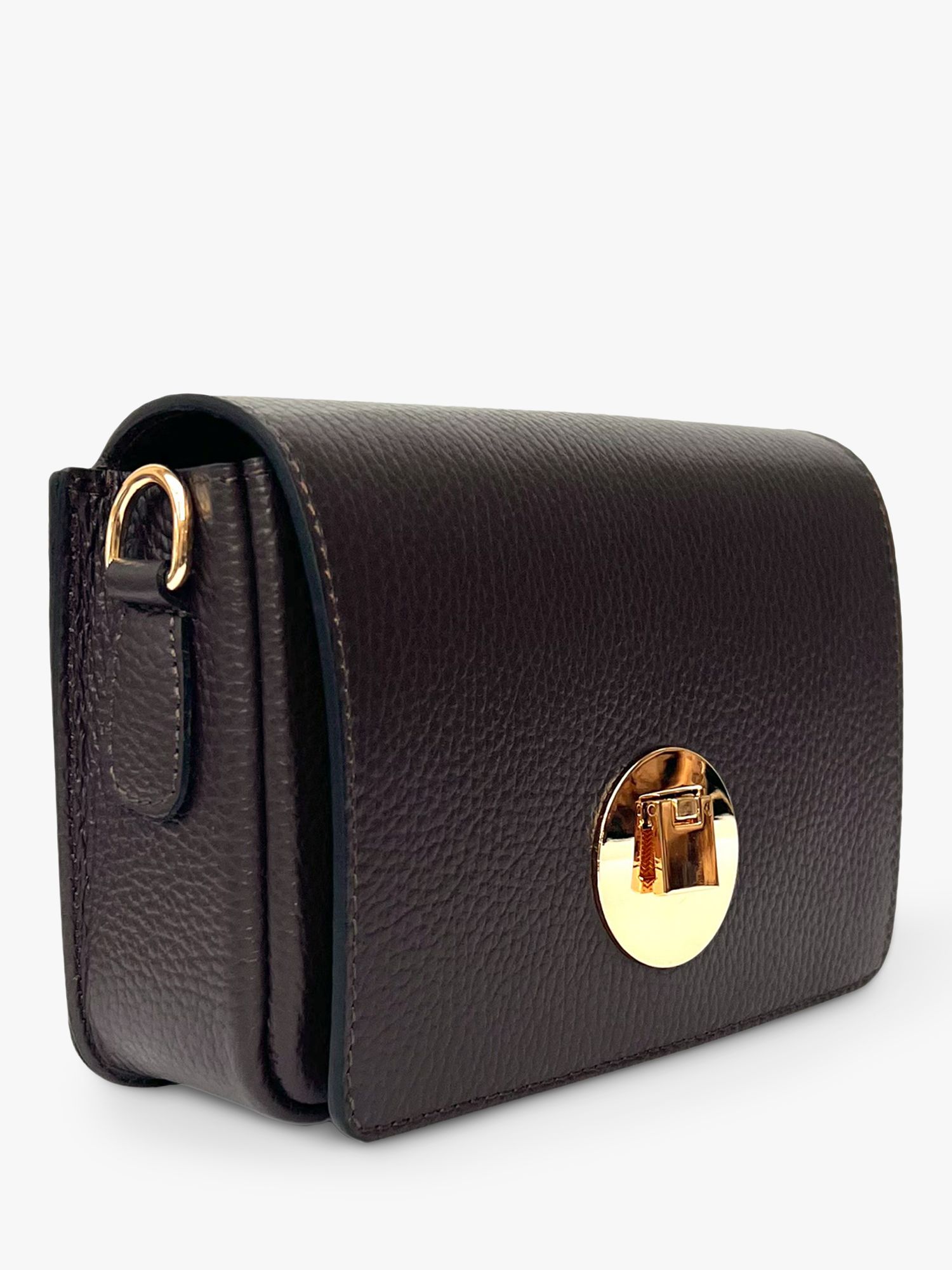 Apatchy The Newbury Leather Crossbody Bag Chocolate at John Lewis