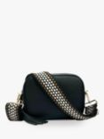 Apatchy Dots Strap Leather Crossbody Bag, Black/Multi