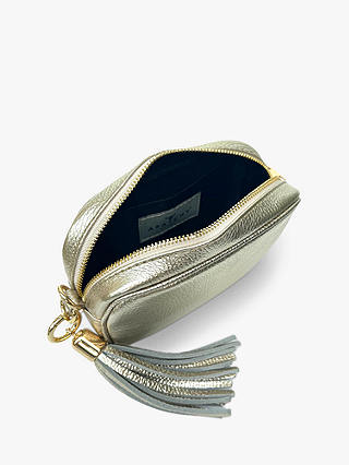 Apatchy The Mini Tassel Leather Crossbody Phone Bag, Gold