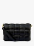 Apatchy Padded Woven Cross Body Bag, Black