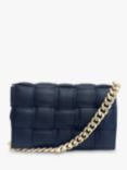 Apatchy Padded Woven Cross Body Bag, Navy
