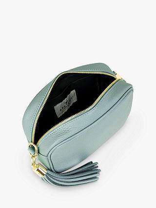 Apatchy Leather Crossbody Bag, Pale Blue