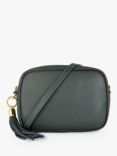 Apatchy Leather Crossbody Bag, Dark Grey