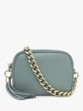 Apatchy Chain Strap Leather Cross Body Bag, Pale Blue