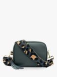 Apatchy Leopard Print Strap Leather Cross Body Bag