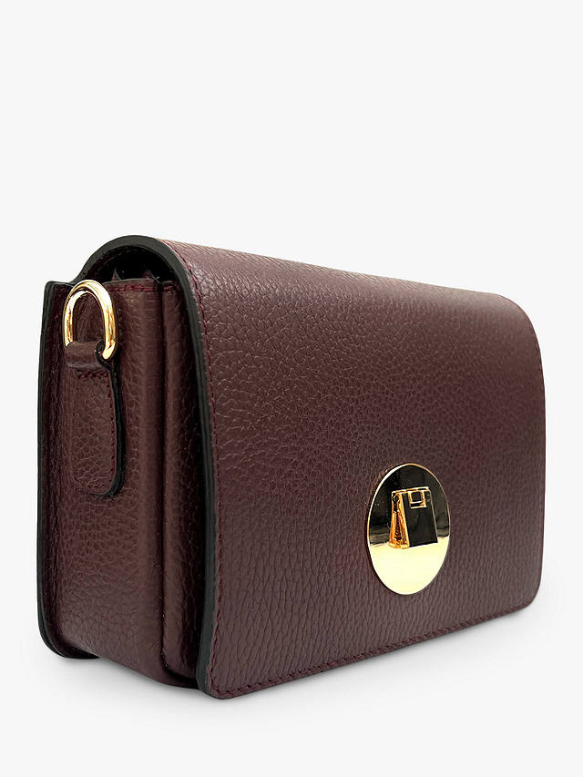 Apatchy The Newbury Leather Crossbody Bag, Port