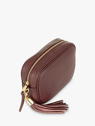 Apatchy Leather Crossbody Bag, Port