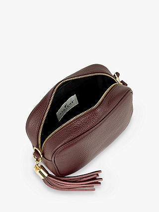 Apatchy Leather Crossbody Bag, Port