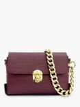 Apatchy The Bloxsome Chain Strap Leather Cross Body Bag, Plum
