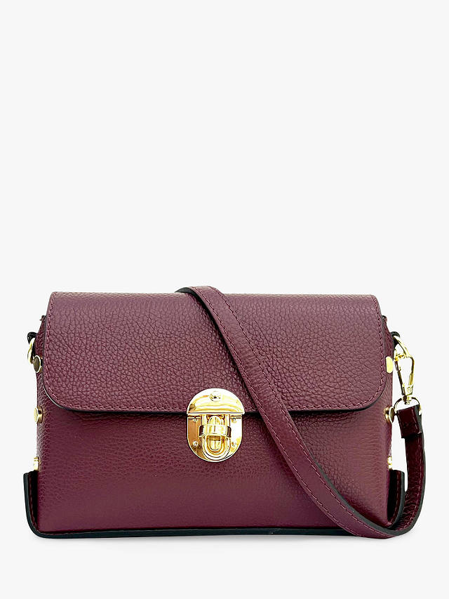 Apatchy The Bloxsome Chain Strap Leather Cross Body Bag, Plum
