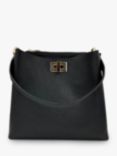 Apatchy Leather Tote Bag, Black