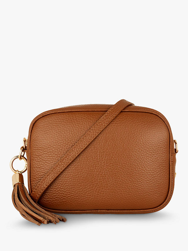 Apatchy Leather Crossbody Bag, Tan