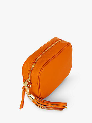 Apatchy Leather Crossbody Bag, Orange