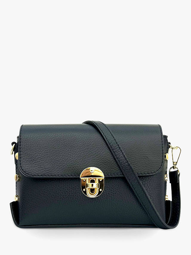Apatchy The Bloxsome Leather Crossbody Bag, Black