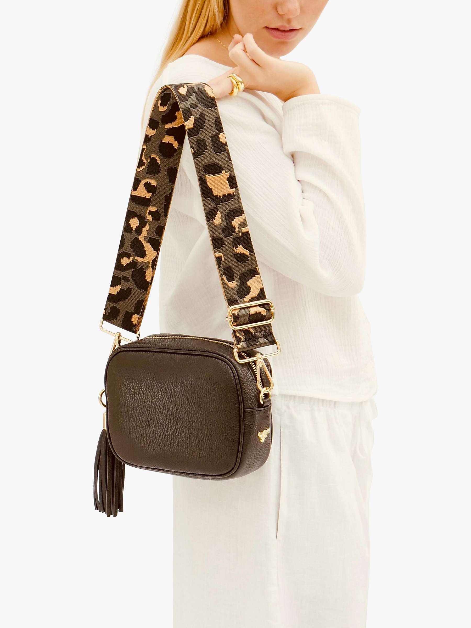 Buy Apatchy Leopard Print Strap Leather Cross Body Bag Online at johnlewis.com