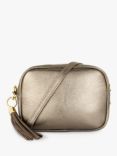 Apatchy Leather Crossbody Bag, Bronze