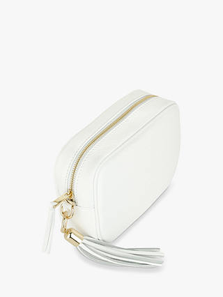 Apatchy Leather Crossbody Bag, White