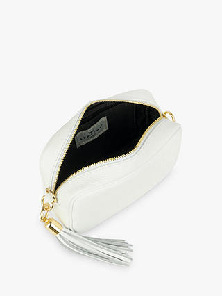 Apatchy Leather Crossbody Bag, White