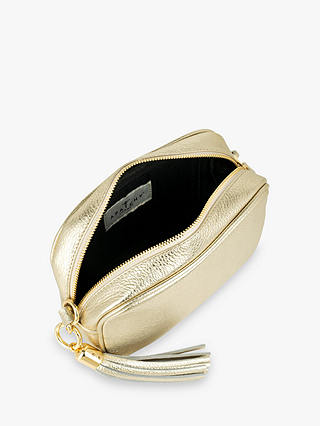 Apatchy Leather Crossbody Bag, Gold