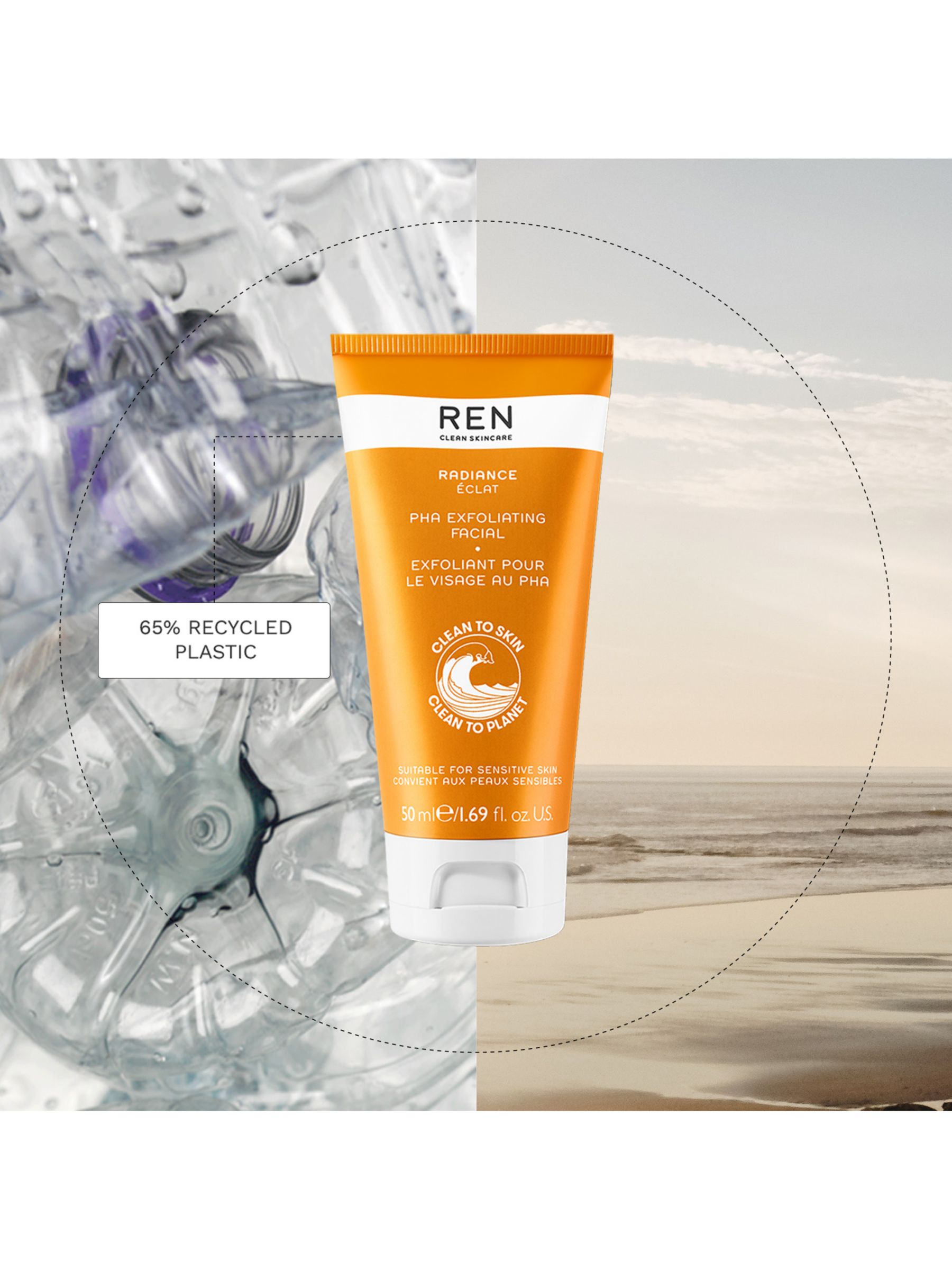 REN Clean Skincare Radiance PHA Exfoliating Facial, 50ml