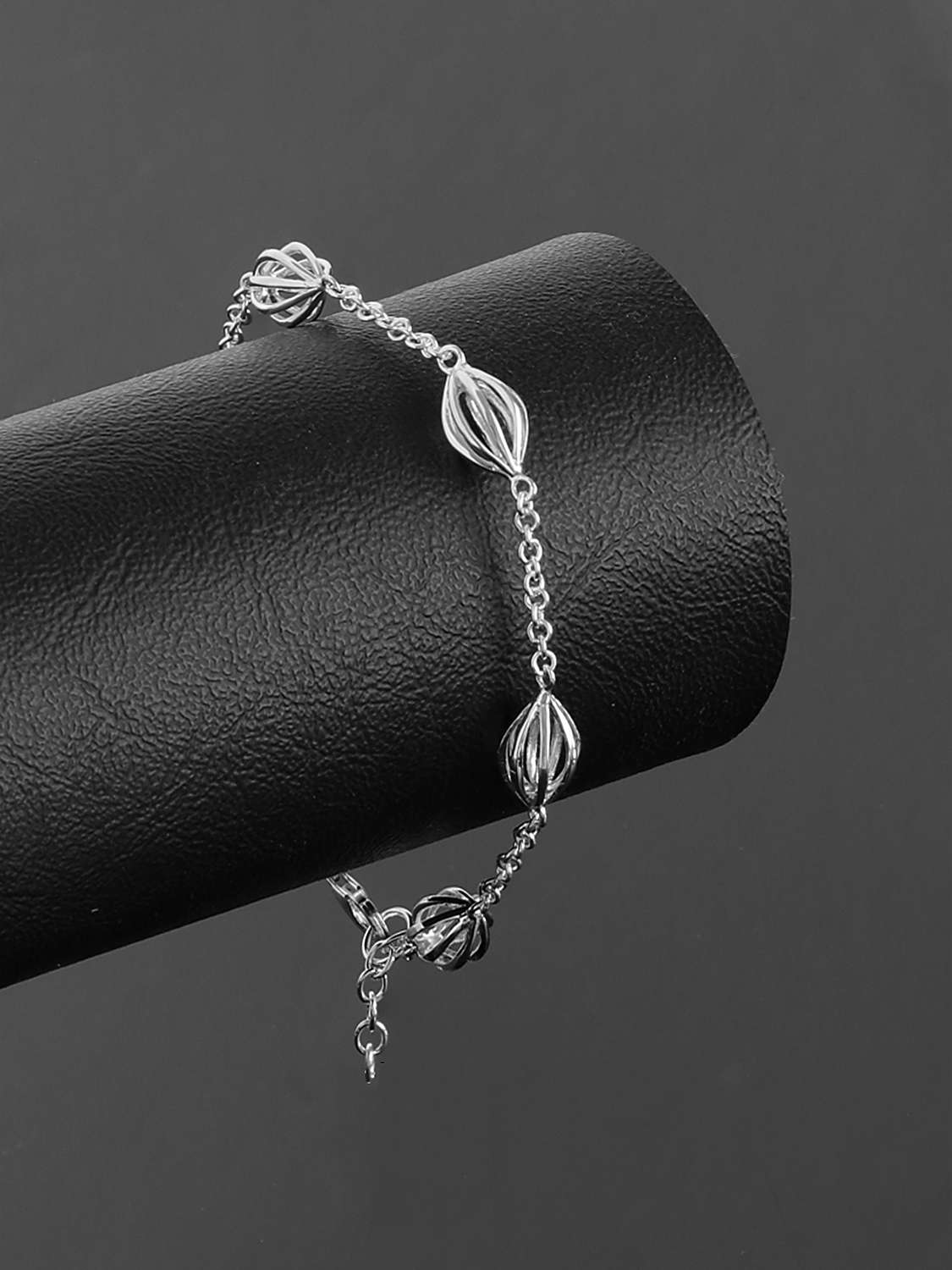 Buy Nina B Lantern Chain Bracelet, Silver Online at johnlewis.com
