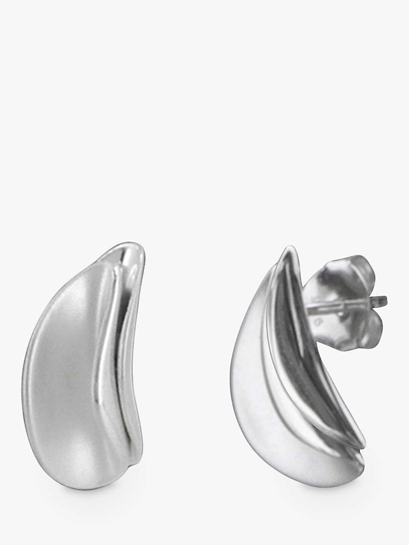 Buy Nina B Double Fold Earrings, Silver Online at johnlewis.com