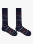 Paul Smith Stripe & Dot Socks, Pack of 2, Navy/Multi