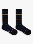 Paul Smith Gallagher Stripe Sport Socks, Black/Multi