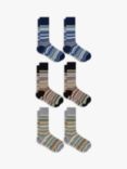 Paul Smith Classic Stripe Socks Gift Box, Pack of 6, Multi Stripe