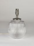 John Lewis Fulbrook Ribbed Glass Lamp Base, Clear