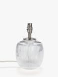 John Lewis Fulbrook Ribbed Glass Lamp Base, Clear