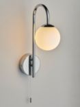 John Lewis Freya Bathroom Wall Light, Chrome