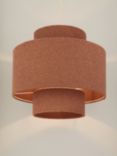 John Lewis Boucle Layered Ceiling Lampshade, Auburn