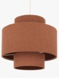 John Lewis Boucle Layered Ceiling Lampshade, Auburn