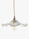 John Lewis ANYDAY Frenchie Glass Ceiling Shade, Clear Glass